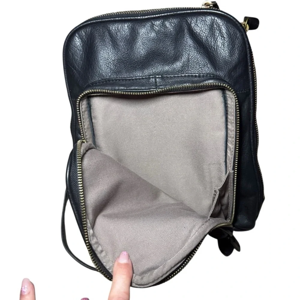 MARGOT New York Black Leather Women’s Backpack